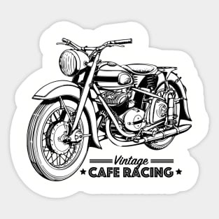 Vintage Cafe Racing Motorcycle Sticker